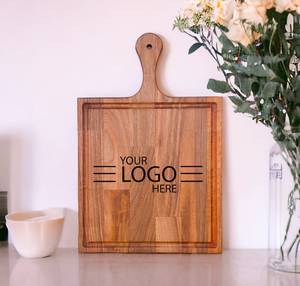 Eco-Safe Handmade Bamboo Chopping Board with Cheese <b>Knife</b> Dishwasher Safe <b>Crafted</b> by Verified Supplier Wholesale & Bulk Export - Product Image 1