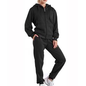 Ensemble de survêtement pour femmes, couleur personnalisée, 100% coton, survêtement de haute qualité fabriqué en usine, nouveau design - Product Image 1