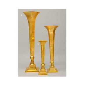 Florero de latón chapado en oro de diseño italiano estilo moderno hecho a mano para el hogar Oficina Mesa restaurante centro de mesa Decoración - Product Image 5