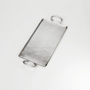 Bandeja Rectangular de Aluminio Plateado de Primera Calidad con Asas, Plato Decorativo de Metal para Uso en el Hogar, Hoteles y Restaurantes - Product Image 6