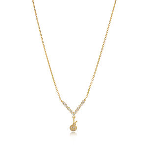 Collar con Dije de Circonita Transparente con Diseño de Estrella, Joyería de Plata de Ley 925 Hecha a Mano en Turquía para Compromiso, Boda o Fiesta - Product Image 1