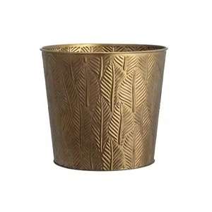 Metal Standing Planter Iron Metal With Brass Antique Modern Flower Planter with Stand <b>Indoor</b> Decorative Flower Pot - Product Image 3