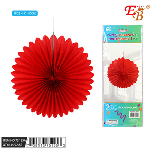 16 \ "rosso a nido d'ape Fan Party decorazione 144 pz Per cartone Per decorazioni Festive - Product Image 1