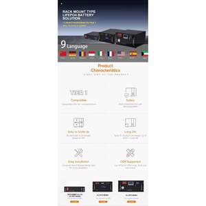 Batterie de stockage d'énergie domestique certifiée UL1973 12V/48V Eg4 Lifepower4, groupe AGM LiFePO4 Lithium-ion 100Ah 200Ah blanc 5-20kW - Product Image 4