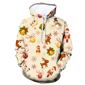 Custom <b>Christmas</b> <b>Hoodies</b> Oversized Streetwear Fleece Pullover with Stand Collar Embroidered Manufacturer's <b>Christmas</b> <b>Hoodies</b> - Product Image 4
