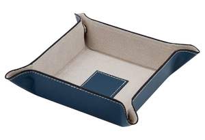 Bandeja de servicio de cuero sólido para estante multiusos con diseño atemporal y textura de grano fino para expositores de cocina modernos - Product Image 3