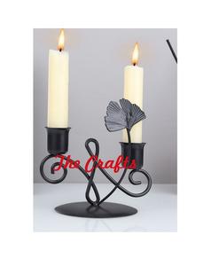 Porte-bougie en fer noir de qualité supérieure, support de porte-bougie pour l'éclairage et la décoration - Product Image 1