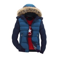 Parka d'hiver pour homme en gros au Canada, grande taille 6XL, col montant long, réversible, respirante, légère, avec logo