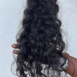 CHEVEUX DE TEMPLE INDIEN CRUS NON TRAITÉS 100% CUTICULES NATURELLES ENTIÈREMENT ALIGNÉES À PARTIR D'UN SEUL DONNEUR EXTENSIONS DE CHEVEUX DE LONGUE DURÉE - Product Image 1