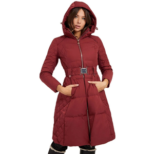 Nuevo diseño de tendencia superior Chaqueta de burbuja de alta calidad Diseño personalizado Mujeres Chaqueta larga con capucha Puffer - Product Image 1