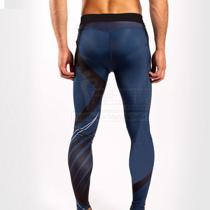 Hot Sale <b>Compression</b> Leggings <b>for</b> <b>Men's</b> Polyester Spandex MMA Workout Sublimated Running <b>Tights</b> MMA Leggings - Product Image 4