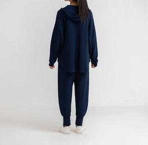 Sweats à capuche personnalisés de haute qualité Streetwear pour femmes Sweat à capuche brodé à épaules tombantes pour femmes - Product Image 2