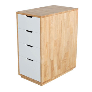Casier à chaussures pliable en bambou avec 4 tiroirs 58x35x72cm Taille de bureau TCN68019 - Product Image 1