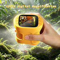 Microscope STEM Toy Portable Plastic Digital Microscope Telescope Educational Science Toy Optical Microscope Camera for Kids