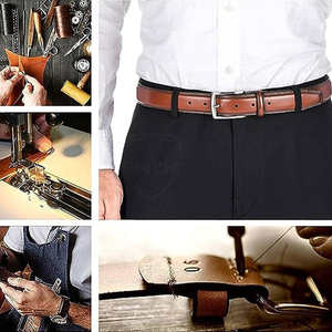 Cinturón de Cuero Vacuno de Alta Calidad para Hombre, Hebilla de Aleación, Ecológico, Ligero, Moderno, con Longitud Personalizable - Product Image 3