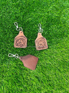 Llaveros de cuero tallados a mano, llaveros de cuero con forma exótica bonita, accesorios de cuero, llaveros bonitos para unisex - Product Image 6