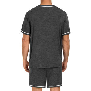 Mode décontracté été T-Shirt ensemble court pour garçons vêtements de course respirants avec motif solide confortable conception à manches courtes - Product Image 6
