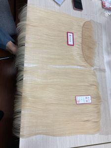 100% transparente para peluca rubia 13x4 13x6 HD prearrancado virgen Remy pelo estilo Yaki máquina doble trama pelo - Product Image 2