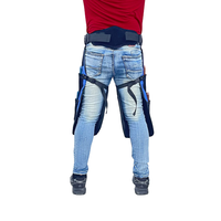 Chaps de maréchal-ferrant professionnels pour hommes en plein air avec clip sur les sangles de jambe Tablier de cheval en maille intérieure respirante confortable