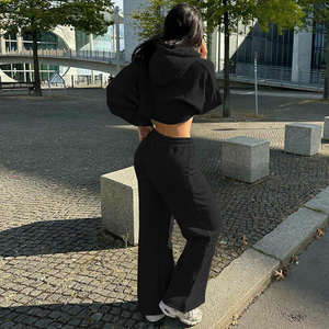 Ensemble survêtement en molleton respirant pour homme, hiver 2025, vêtements de sport décontractés, personnalisé, 2 pièces, sweat à capuche et pantalon tricotés, fermeture éclair, 100% coton - Product Image 6