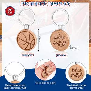 Tienphong <b>Basketball</b> Keychains Wood <b>Basketball</b> Player <b>Gifts</b> Double Sided Printing Keychains for Team <b>Gifts</b> <b>Basketball</b> Ornaments - Product Image 5