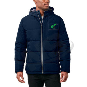 Veste à bulles d'air à la mode pour hommes, veste d'hiver décontractée en toile avec logo fait sur commande, de haute qualité à bas prix - Product Image 4