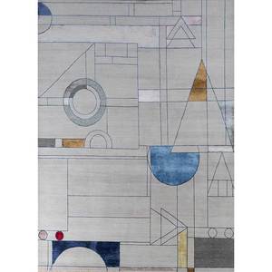 พรมขนสัตว์และไหมไผ่ถักมือสีเทาและดำ ลาย Chaos Theory ดีไซน์นามธรรม รูปทรงสี่เหลี่ยมผืนผ้า สำหรับใช้ในบ้าน-Eskn-1006 - Product Image 1