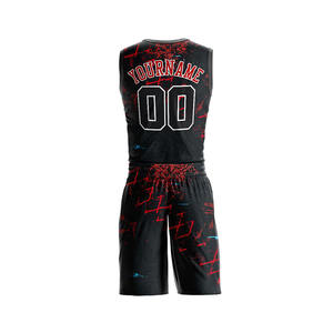 Uniformes de basket-ball personnalisés entièrement sublimés, à séchage rapide, vierges, maillots de basket-ball réversibles et shorts, uniforme de basket-ball - Product Image 3