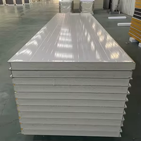 Panel Sándwich de Lana de Roca Ignífugo, Revestimiento de Paredes y Techos para Almacenes con Estructura de Acero, Panel de Aislamiento