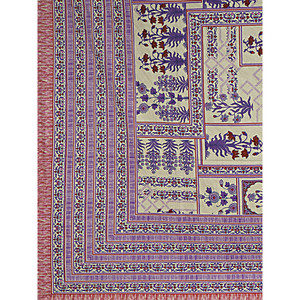 Purple Floral 100% Cotton 240 TC <b>King</b> <b>Size</b> Bedsheet Set with 2 Pillow Covers 3-Piece Comforter for Home (ADB1489) - Product Image 5