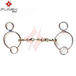 Sur mesure cheval équin 3 anneau néerlandais gag bit en acier inoxydable occidental formation peu allemand argent dressage saut culotte - Product Image 2