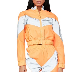 Conjunto Deportivo de 2 Piezas para Mujer, Cortavientos Ligero, Corte Regular, Impermeable, de Secado Rápido, Transpirable, Color Sólido, Tallas Grandes - Product Image 2