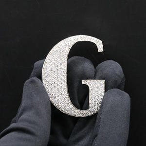 Collier pendentif en acier inoxydable serti de diamants CZ de style rappeur personnalisé - Product Image 1