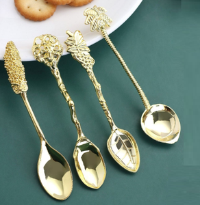 Cubiertos pulidos dorados de mesa, diseño personalizado, mango decorativo de Metal de acero, cubiertos con espejo, decorativos para Hotel y restaurante - Product Image 2