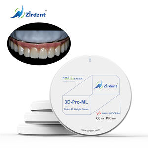 Blocco di <span class=keywords><strong>Zirconia</strong></span> Multistrato 3D Pro ML - Disco di <span class=keywords><strong>Zirconia</strong></span> Dentale ad Alta Traslucenza da 98mm per Sistema Aperto per Fresatura CAD/CAM in Laboratorio - Product Image 1