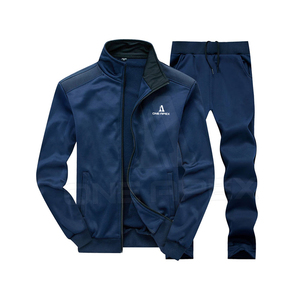Wholesale High Quality Custom Zip up Cotton Track Sweat Suit <b>Joggers</b> Set Tracksuits for Man - Product Image 1
