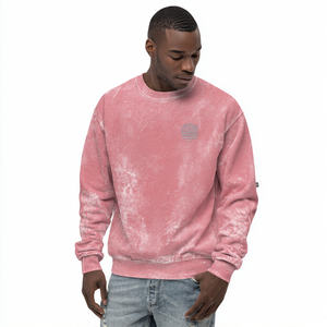 Men Winter Vintage Streetwear Oversized <b>Sweatshirt</b> Sun Faded Distressed Print Rhinestone <b>Embroidery</b> Pullover Top Stone Washed - Product Image 4