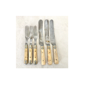 Customized Flatware Set <b>Bone</b> Inlay <b>Handle</b> Fork Butter <b>Knife</b> Stainless Steel Dinnerware Cutlery Set New Arrivals Cutlery Set - Product Image 1