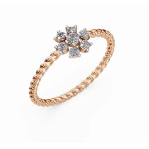 แหวนเพชรพรีเมียม Ulrikas Floret of Radiance ทรงกลม น้ำหนัก 0.156 กะรัต ทอง 9 กะรัต 14 กะรัต 18 กะรัต ขายส่งออนไลน์ - Product Image 5