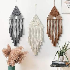 Macramé hecho a mano colgante de pared Boho decoración del hogar arte moderno para sala de estar dormitorio diseño - Product Image 3