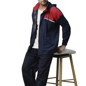 Vestes de pluie d'extérieur en nylon pour hommes, vestes de pluie à capuche en maille intérieure de couleur unie pour hommes - Product Image 2