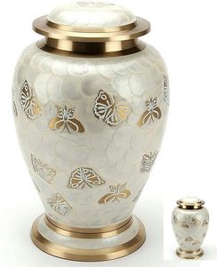 Handmade <b>Large</b> Adult Size Mosaic Aluminium Glass Cremation <b>Urn</b> Individual Tiles Applied by Hand for Unique Funerals - Product Image 2