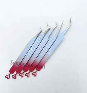 Meilleures pinces à épiler pour extensions de cils en acier inoxydable haut de gamme, multi-pièces, stockage, pinces à épiler pour extensions de cils greffées - Product Image 5