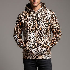 Sudadera con Capucha para Hombre con Estampado de Leopardo, Estilo Moderno, para Ropa Urbana, Calidad Premium, Ropa Casual Masculina - Product Image 1