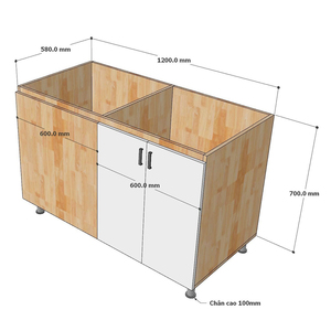 ไม้เนื้อแข็ง 1m2 โมดูลครัวไม้ธรรมชาติ MTBT015-Quality Bp Di - Product Image 3