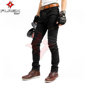 Pantalones vaqueros rectos informales para todas las estaciones, pantalones de carreras, motocicleta todoterreno, equipo de protección anticaída, deportes de ciclismo al aire libre extraíbles - Product Image 5