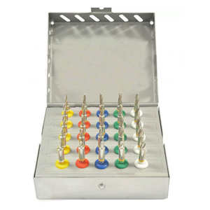 Instrumentos quirúrgicos para el ombligo Kit de taladros quirúrgicos cónicos Juego de 25 piezas Tapones para procedimientos de implantes dentales Instrumentos manuales - Product Image 1