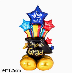 Globos Gigantes de Fólio de Graduación con Diseño de Gabos, Búho, Oso y Birrete de Doctor, Artículos para Fiestas de Graduación - Product Image 2