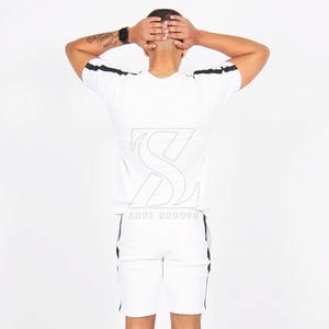 Unique Simple Style <b>Men</b> Cotton <b>T</b>-<b>Shirt</b> & <b>Shorts</b> <b>Set</b> Drawstring <b>Men</b> Casual <b>T</b>-<b>Shirt</b> & <b>Shorts</b> <b>Set</b> - Product Image 4