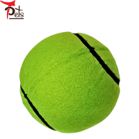 2023 nouveau caoutchouc couineur de balle de Tennis avec logo personnalisé avec sifflet à l'intérieur en tissu feutre pour le jeu de chiot anti-stress